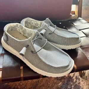 Hey Dude womens silver casual Shoes